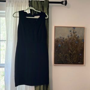 NWT Black Loft Scallop Neckline Dress